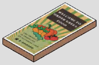 2 x 3 tile, smooth studless top; Produce/fruit book cover · print-000017