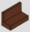1 x 2 x 1 wall panel, 2 top mounting positions · reddish-brown