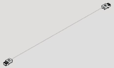 Supplied 8 cm extension cable with connectors