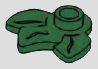 Small 3-leaf plant element with center attachment